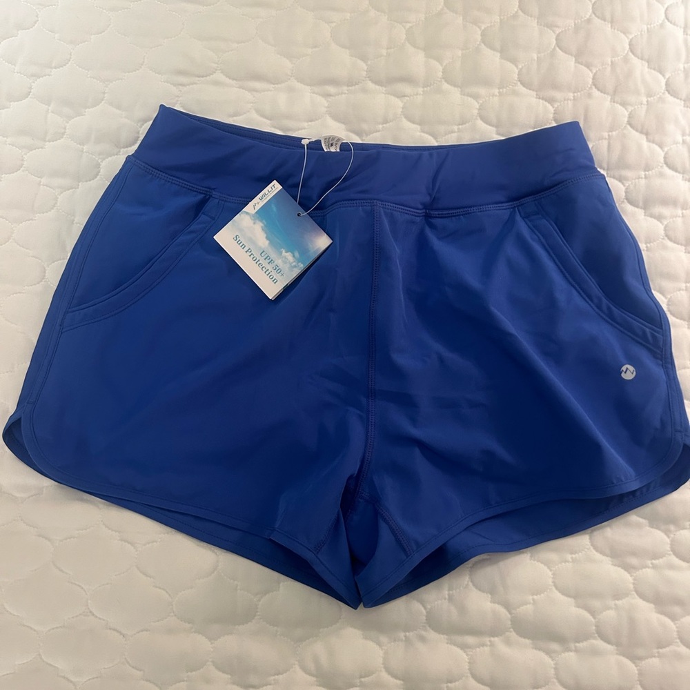 Women's Blue Athletic Shorts